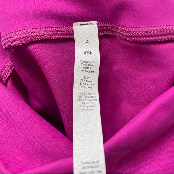 Lululemon Align™ High-Rise Short 6” - Hot Pink - Size 8 - Picture 4 of 4